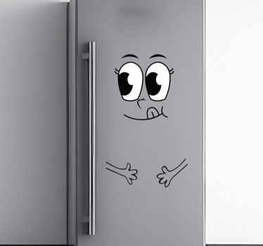 Face fridge vinyl sticker - TenStickers