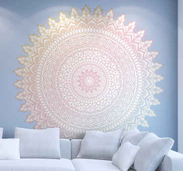 Colourful Mandala Floral Wall Sticker - TenStickers