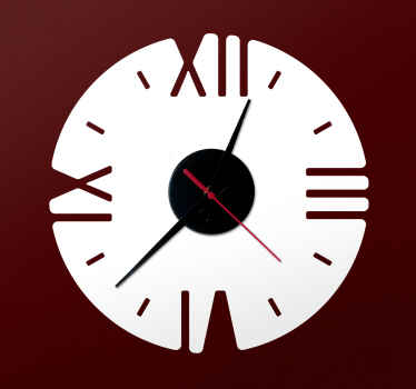 Monocolor modern style wall clock sticker - TenStickers