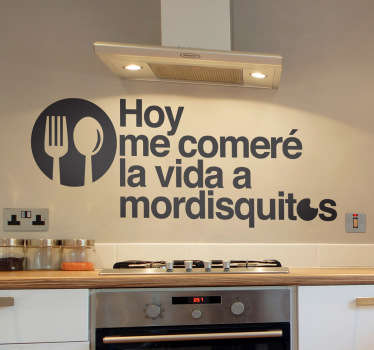 Vinilo decorativo vida a mordisquitos - TenVinilo