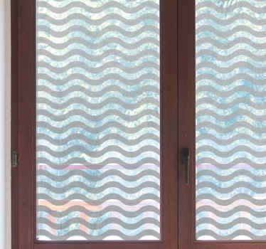 Sticker fenêtre ondes translucides - TenStickers