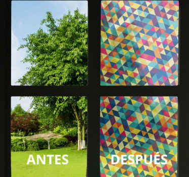 Gennemsigtig geometrisk vindue sticker - TenStickers