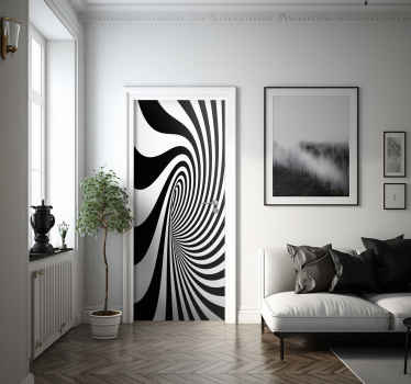 Black Hole door vinyl sticker - TenStickers