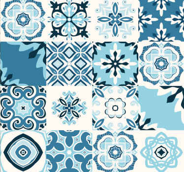 Autocolante para móveis azulejos Azuis - TenStickers