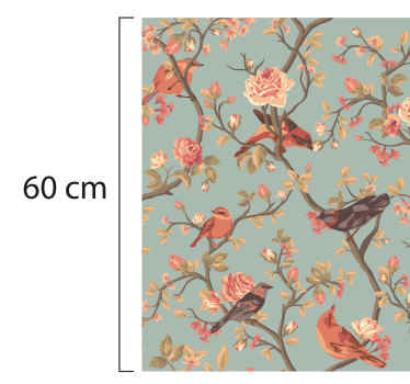 Sticker mural branches fleurs oiseaux - TenStickers