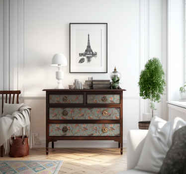 Sticker mural branches fleurs oiseaux - TenStickers