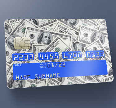 Vinilo adhesivo de tarjeta de dólares - TenVinilo