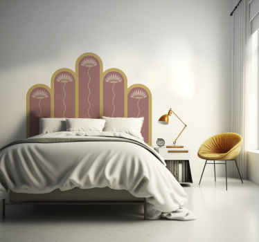 Adesivo murale a stile art deco e floreale - TenStickers