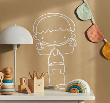 Playful Child Character wall sticker for kids - TenStickers