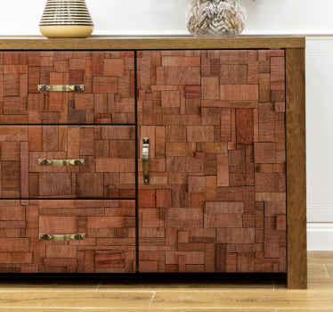 Kmečka nalepka za pohištvo iz nepravilne lesene opeke - TenStickers