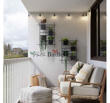 Wandaufkleber Hello Birdie - TenStickers