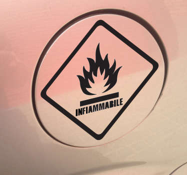 Sticker logo infiammabile - TenStickers