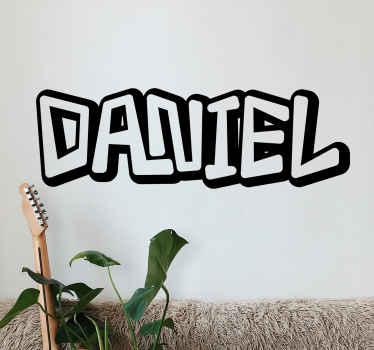 Monocolor retro graffiti text customize decal - TenStickers