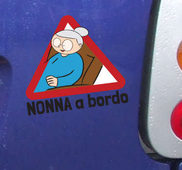 Sticker decorativo nonna a bordo - TenStickers