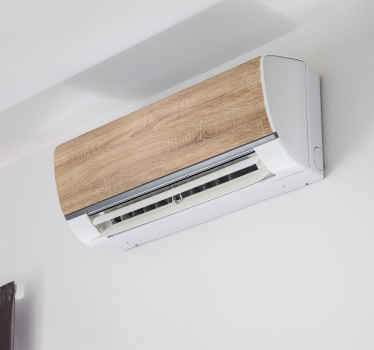Wood texture air conditioning sticker - TenStickers