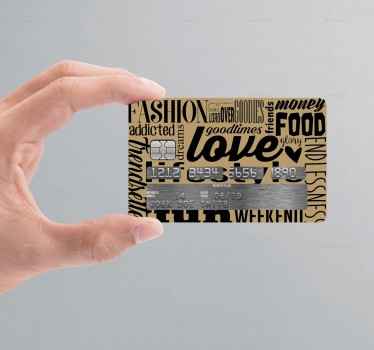 Pegatina para tarjeta de crédito type - TenVinilo