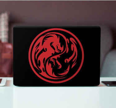 Red Dragon Emblem laptop skin - TenStickers