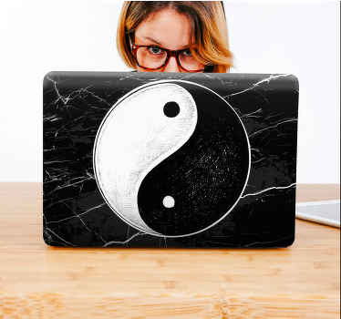 Yin Yang Emblem laptop skin - TenStickers
