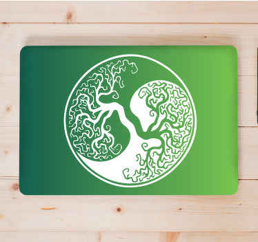 Yin Yang Trees laptop skin - TenStickers