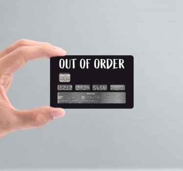 Black Bankrupt credit card sticker - TenStickers