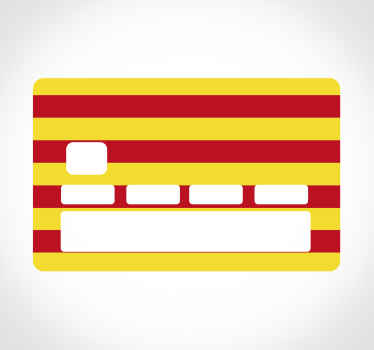 Pegatina para tarjeta de crédito Bandera catalana - TenVinilo