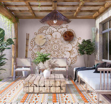 Vinilo decorativo flor de loto hindú - TenVinilo