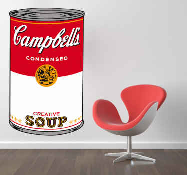 Sticker vintage soupe Campbell Warhol - TenStickers