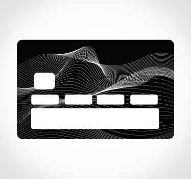 Vinilo tarjeta de crédito Onda negra abstracta 3d - TenVinilo