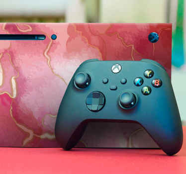 Pembe ve altın mermer efekti xbox dış görünümü - TenStickers