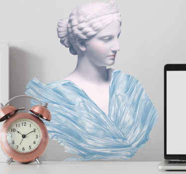 Vinilo arte busto femenino clásico - TenVinilo