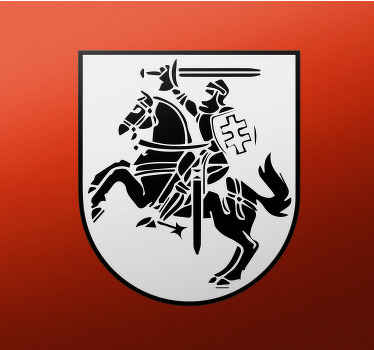 Logotipas lituania vyras ant arklio vyčio automobilio lipdukas - „Tenstickers“