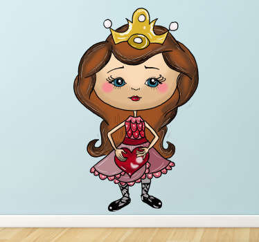 Sticker enfant princesse coeur - TenStickers