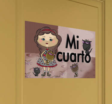 Vinilo infantil mi cuarto - TenVinilo