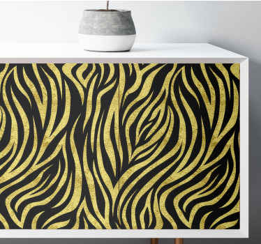 αυτοκόλλητο έπιπλα έντονο κυματοειδές μοτίβο - TenStickers