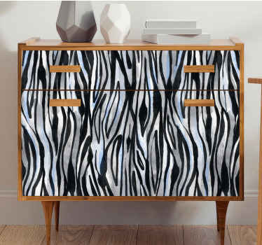Ukrasna naljepnica dekor s uzorkom zebre - TenStickers