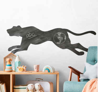 Forma de leopardo escrever na autocolante! Animal selvagem ilustra Vinil decorativopara embelezamento em qualquer parede ou superfície plana, pode ser escrito.