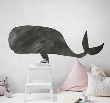 Whale Silhouette chalkboard sticker - TenStickers
