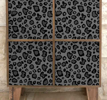 Temno siva in črna nalepka za pohištvo iz leoparda - TenStickers