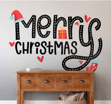 Joyful Seasonal Wishes holiday sticker - TenStickers