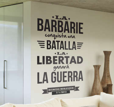 Vinilo decorativo frase Risto Mejide - TenVinilo