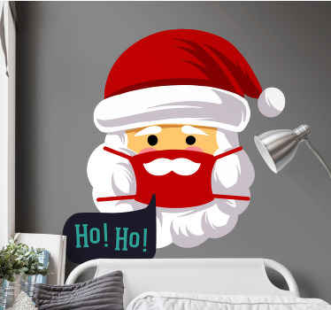 Festive Santa Artwork Christmas sticker - TenStickers