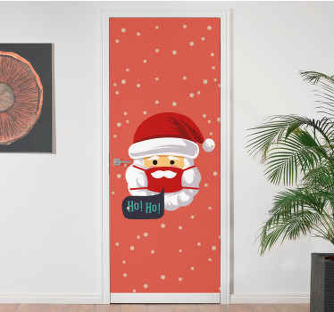Sticker porte fête du père noël - TenStickers