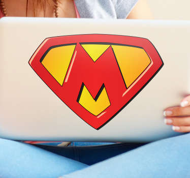 Personalised Superman logo sticker E-mail us at info@tenstickersco,uk and we can create the logo with a letter of your choice!