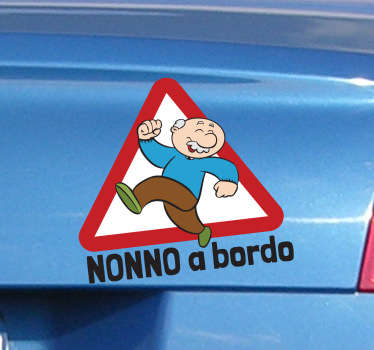 Sticker decorativo nonno a bordo - TenStickers