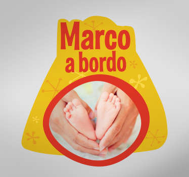 Sticker personalizzabile bebè a bordo - TenStickers