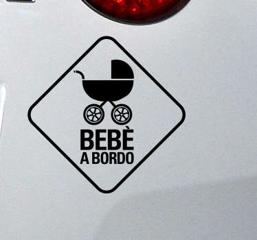 Adesivo auto bebè a bordo carrozzina - TenStickers