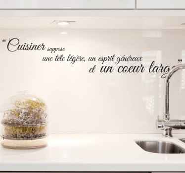 Sticker cuisine esprit cœur - TenStickers