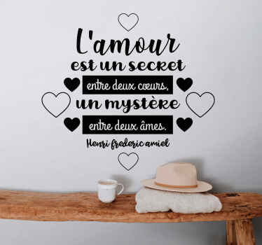 Sticker citation amour secret - TenStickers