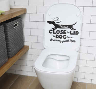 close the lid dog pet sticker - TenStickers
