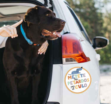 Pegatina para coche "No petardos" - TenVinilo